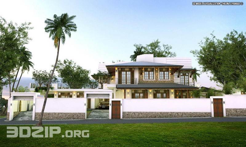 3D Scenes Sketchup RENOVATED HOUSE VISOPT By Thilina Liyanage 13–_02