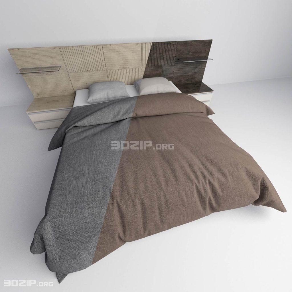 3d Bed model 32 free download (1)