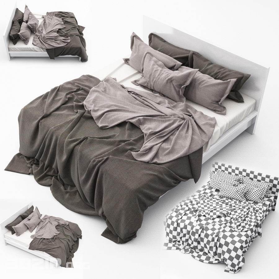 3d Bed model 35 free download (1)