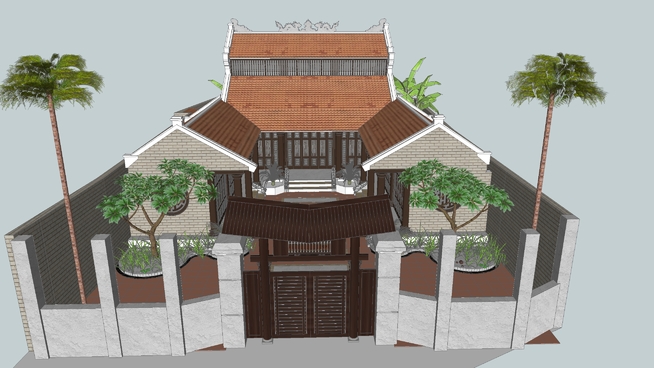 3D Scenes Sketchup Pagoda 37 Free Download