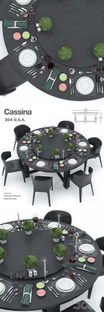 3dSkyHost: 3D Cassina Table And Chair Free Download