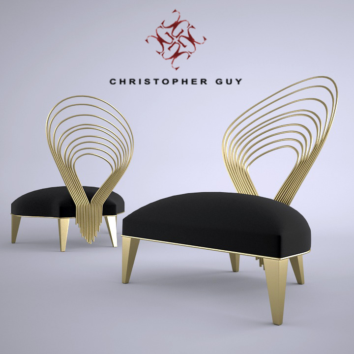 3dSkyHost: 3D Model 70 Armchair Christopher Guy Free Dowload