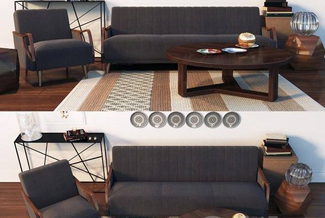 3D Model Asian Style Sofa Free Download