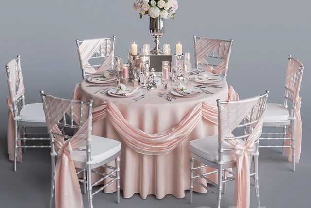 3D Wedding Table And Chair Free Download