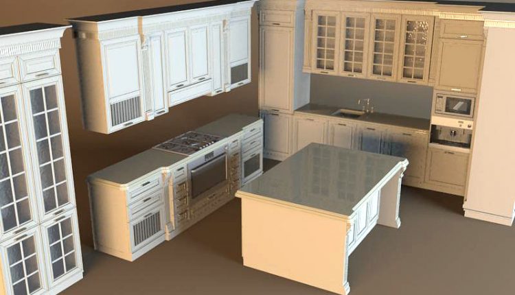 3D Model Kitchen 154 Free Dowload