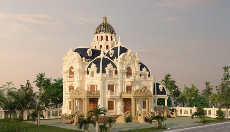 3D Exterior Neoclassical architecture Scene File 3dsmax by Ga Con Free Download