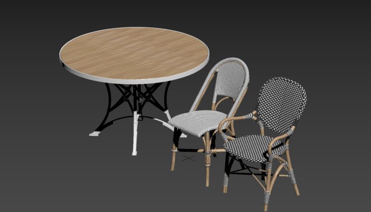 3D Model Table and chairs serena, lily Free Download By HoangMinhTiep (1)