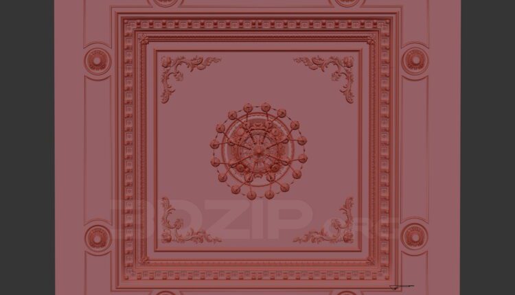 3D Neoclassical Plaster Ceiling Model 192 Free Download By Tuan Anh