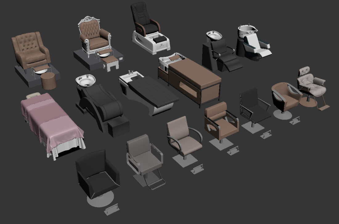 3D Model Hair Salon by Ga To Free Download