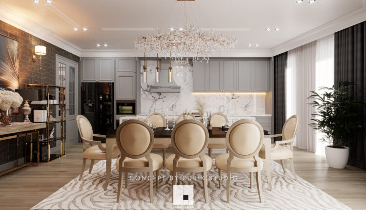3D Interior Kitchen – Livingroom 203 Scene 3dsmax By Le Hoang 9