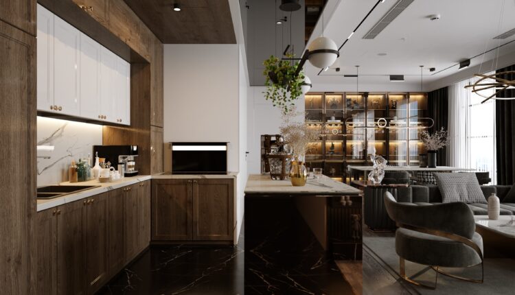 3D Interior Kitchen – Livingroom 209 Scene 3dsmax By Nguyen Thai Nguyen 2