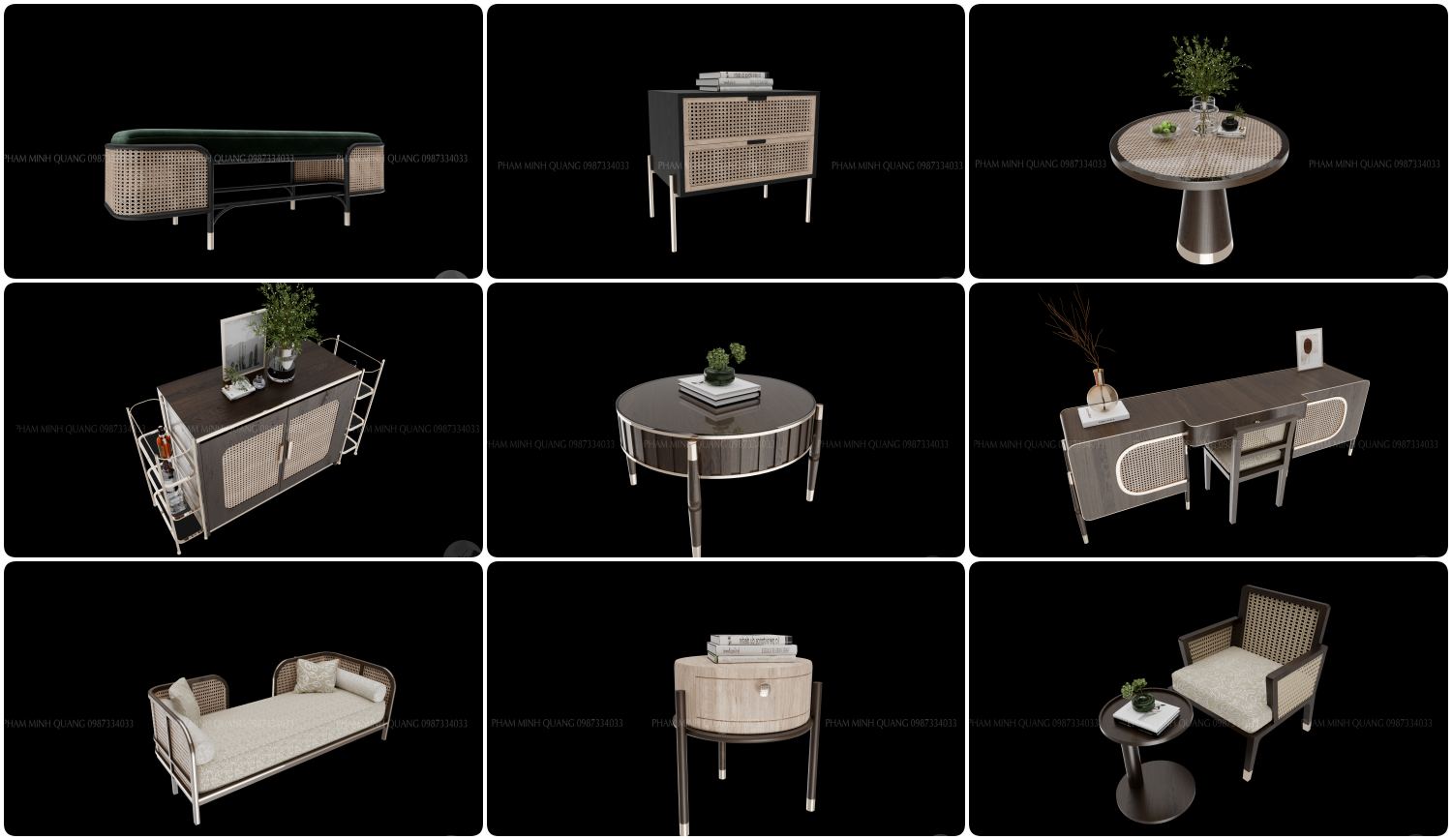 A Collection Of Indochine Furniture 3dsmax Model Free Download