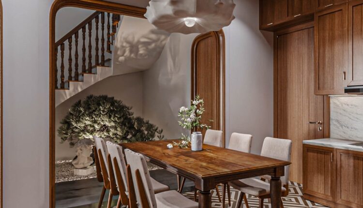 9587. Free 3D Interior Living room- Kitchen Model Download by Nguyen Diep