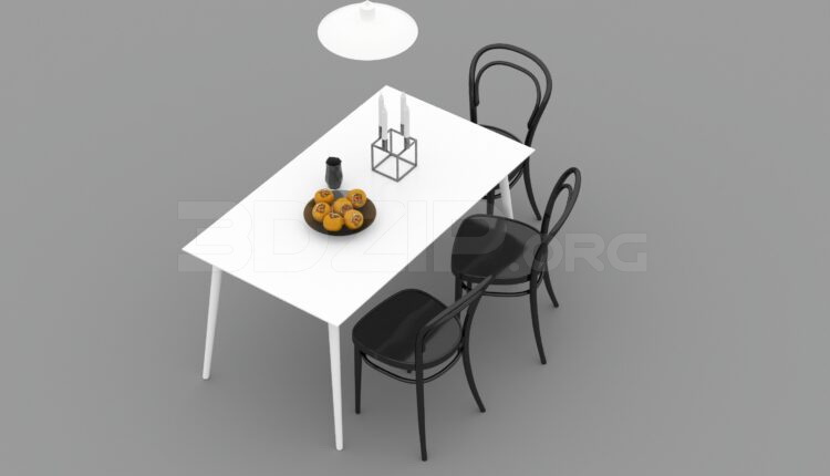 397. Download Free Dining Table And Chair Model By Dung Nh