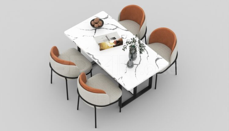 438. Download Free Dining Table And Chair Model By Phan Thanh Duong