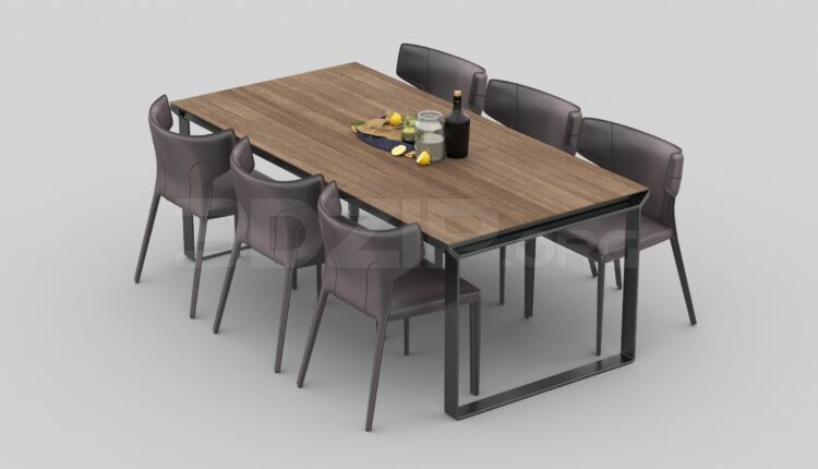 456. Download Free Dining Table And Chair Model By Pham Hung