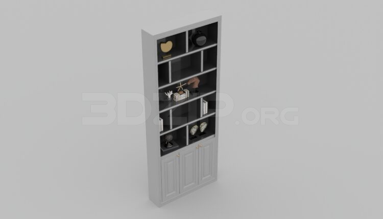 472. Free 3D Bookcase Model Download