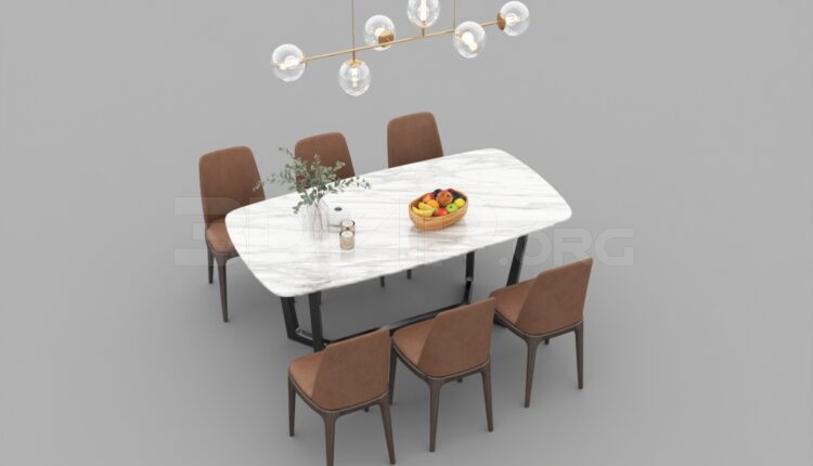 492. Download Free Dining Table And Chair Model By Minh Nhut