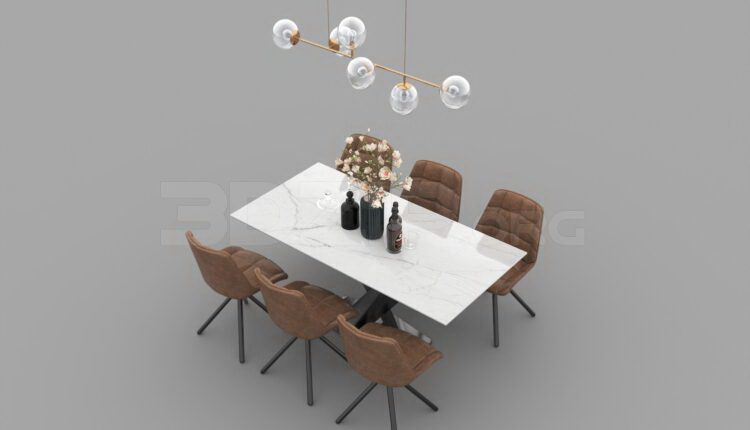 642. Download Free Dining Table And Chair Model By Jes Mccartney