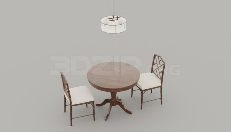 651. Download Free Dining Table And Chair Model By Le Viet Dung