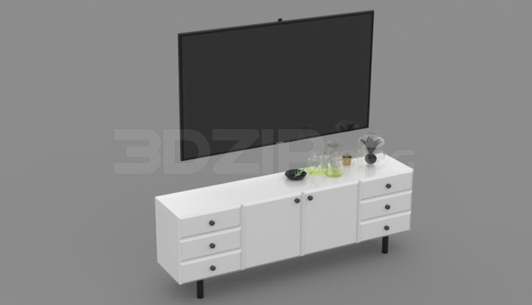 658. Download Free TV Cabinet Model By Duc Nguyen