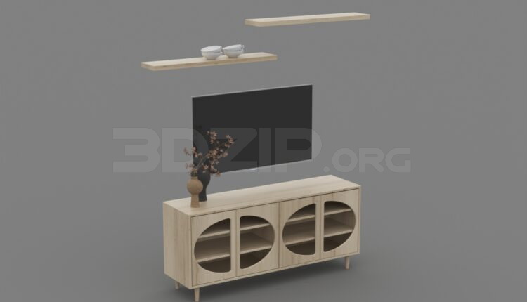 670. Download Free TV Cabinet Model By Tuan An