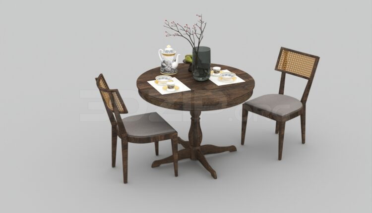 680. Download Free Dining Table And Chair Model By Trung Pham
