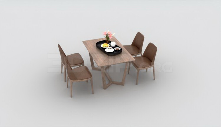 803. Download Free Dining Table And Chair Model By Huy Hieu Lee