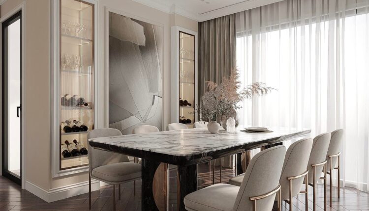 12596. Free 3D Living Room- Kitchen Interior Model Download by Hien Hien