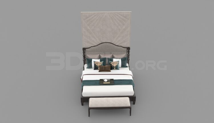 1400. Download Free Bed Model By Nguyen Duc Dai