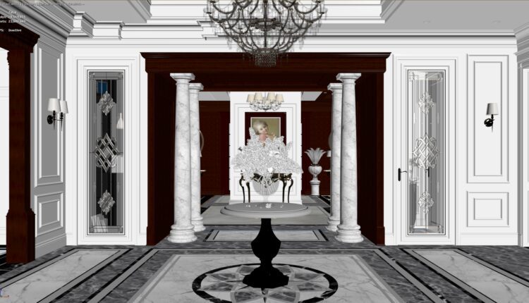 11205. Free 3D Neoclassical Interior Model Download