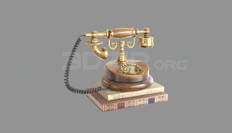 4105. Free 3D Retro Phone Classic Model Download