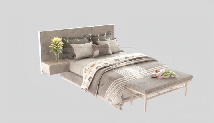 4146. Free 3D Bed Model Download