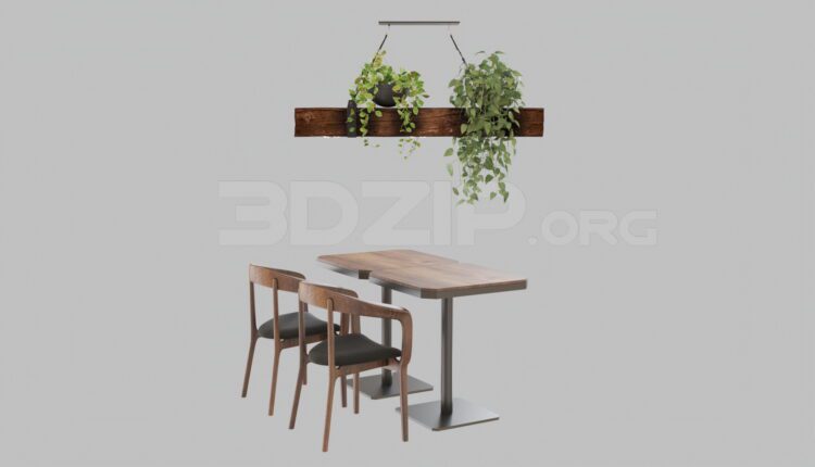 4310. Free 3D Table And Chair Model Download