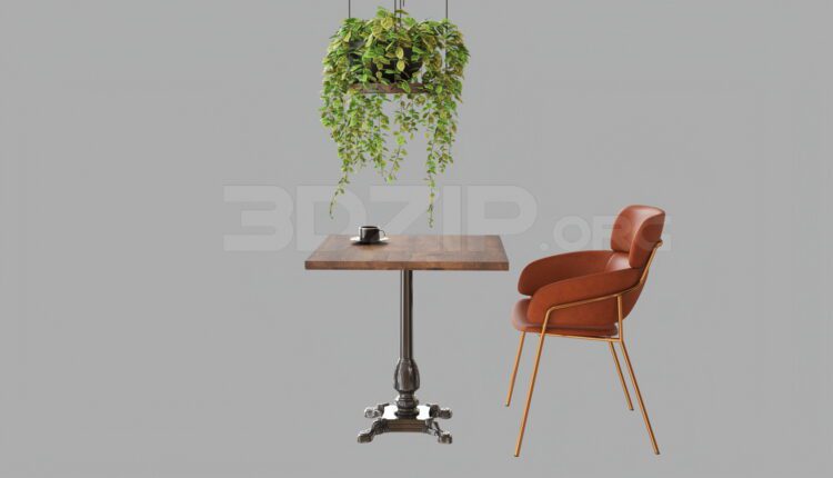 4312. Free 3D Table And Chair Model Download