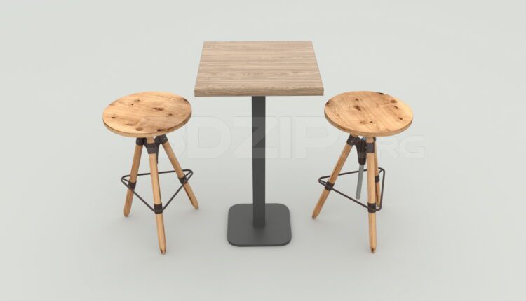 4613. Free 3D Table And Chair Model Download