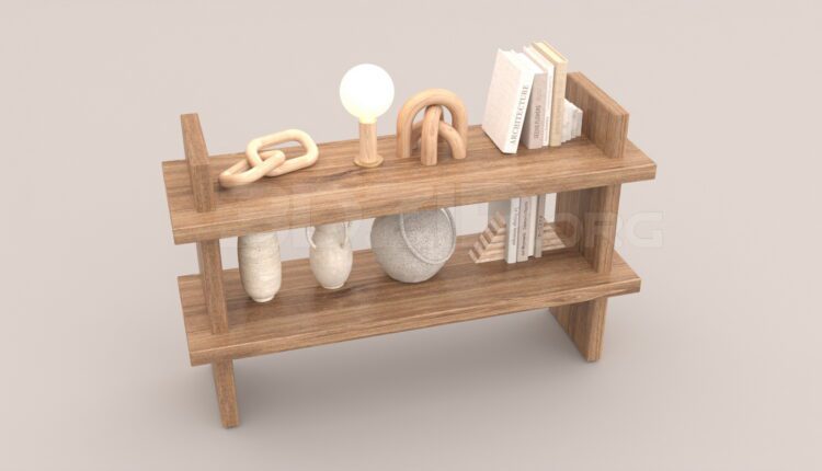 4644. Free 3D Decorative Shelves Model Download