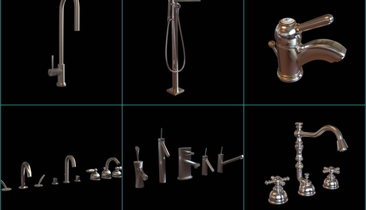11253. A Collection Of Faucets 3dsmax Models Free Download
