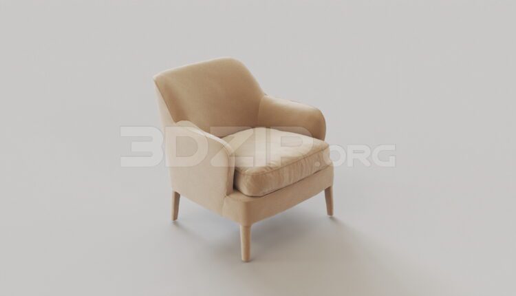 4877. Free 3D Armchair Model Download