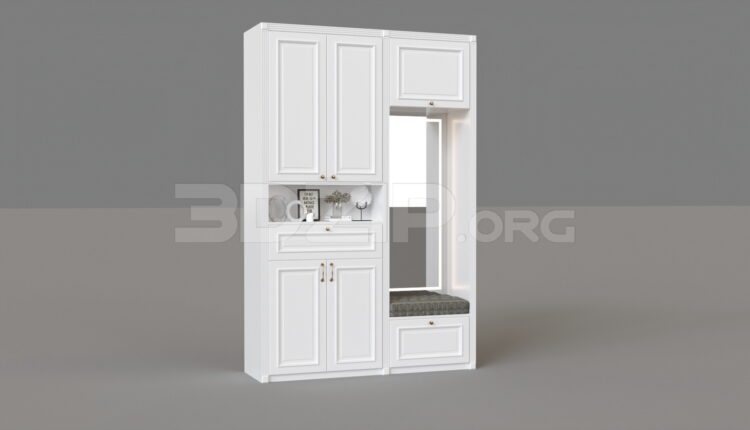 4917. Free 3D Shoe Cabinet Model Download