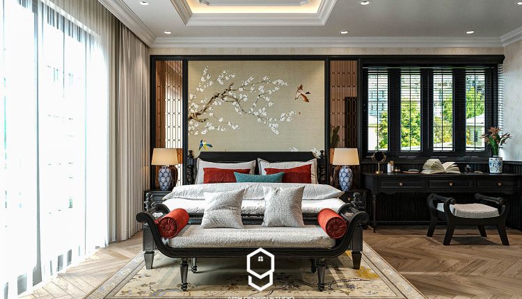 13316. 3D Indochine Bedroom Interior Model Download by Pham Quang Huy