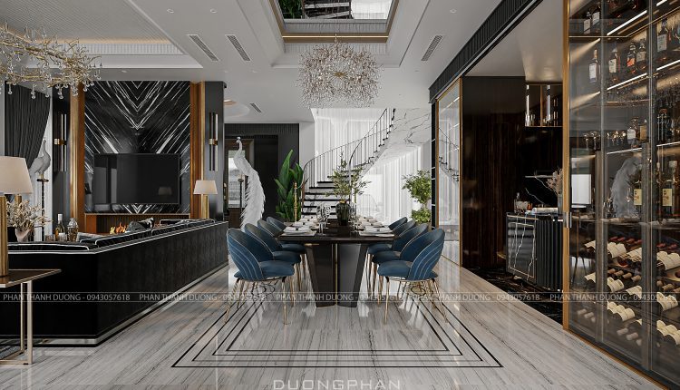 13345. 3D Living Room – Kitchen Interior Model Download by Phan Thanh Dương