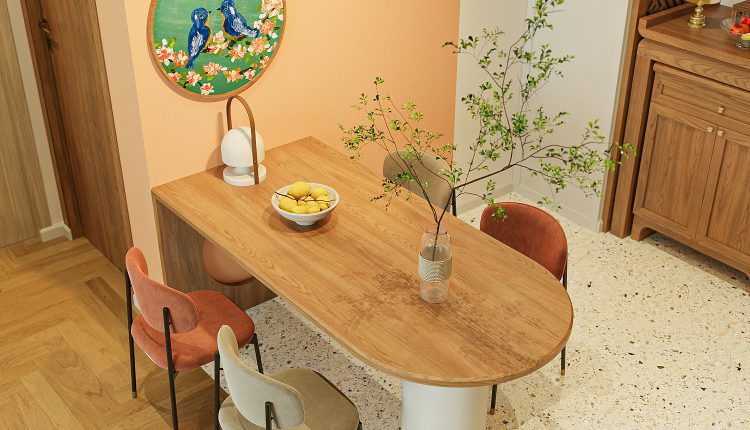 13351. 3D Living Room – Kitchen Interior Model Download by Dang Nam Quang