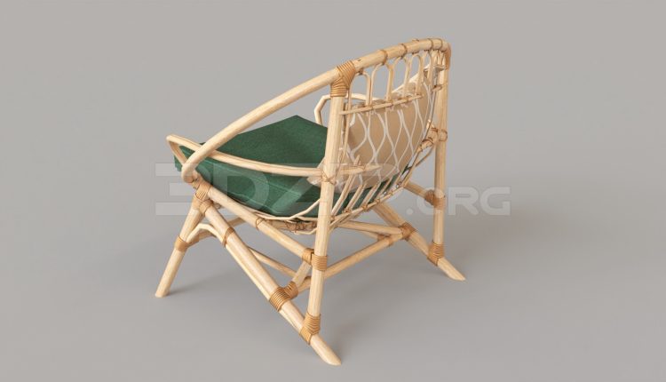 5317. Free 3D Rattan Chair Model Download