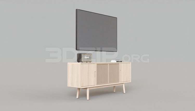 5364. Free 3D TV Cabinet Model Download