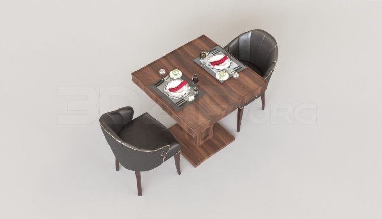 5391. Free 3D Table And Chair Model Download