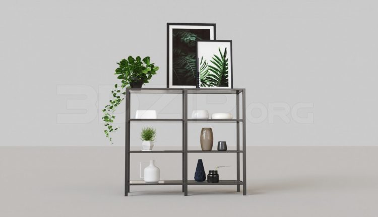 5416. Free 3D Decorative Shelves Model Download