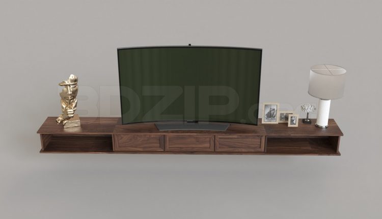 5437. Free 3D TV Cabinet Model Download