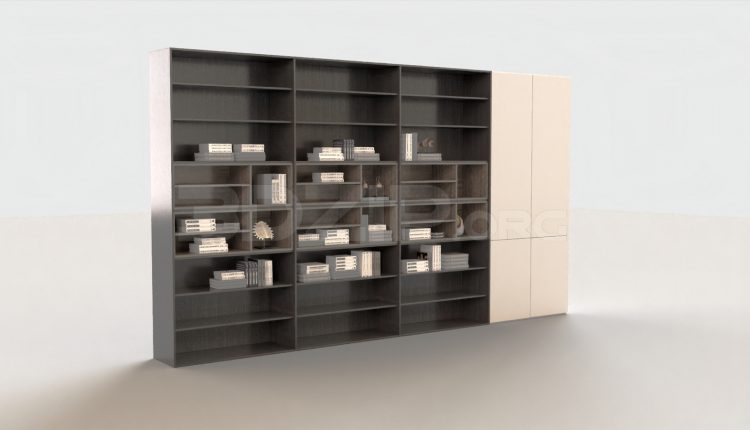 5470. Free 3D Bookcase Model Download