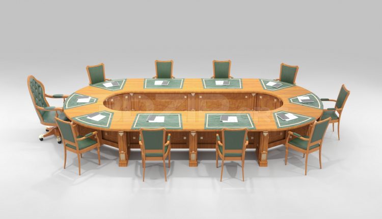 5537. Free 3D Conference Table Office Model Download